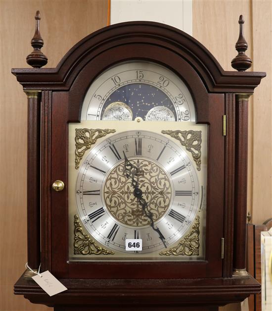 A modern chiming longcase clock, H.194cm